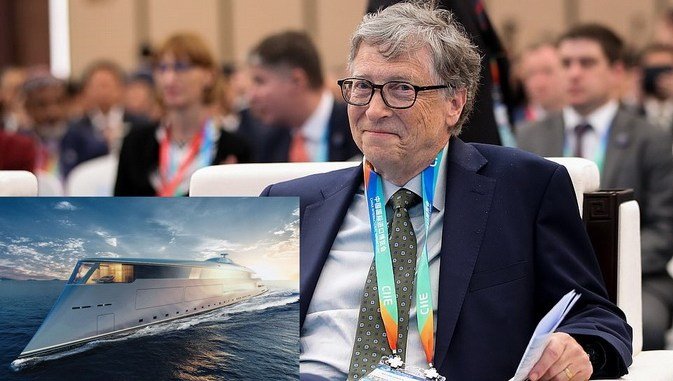 Экотехнологии... Билл Гейтс вложил $645 млн в создание водородной мега-яхты Sinot Aqua (Фото)